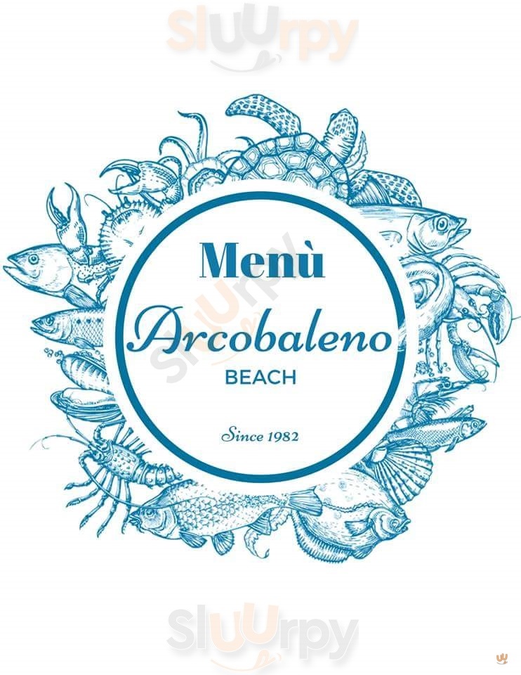 Arcobaleno Beach Fiumicino menù 1 pagina