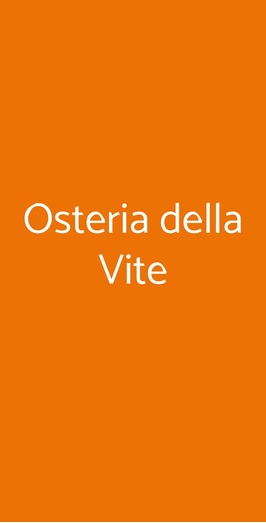 Osteria Della Vite, Roma