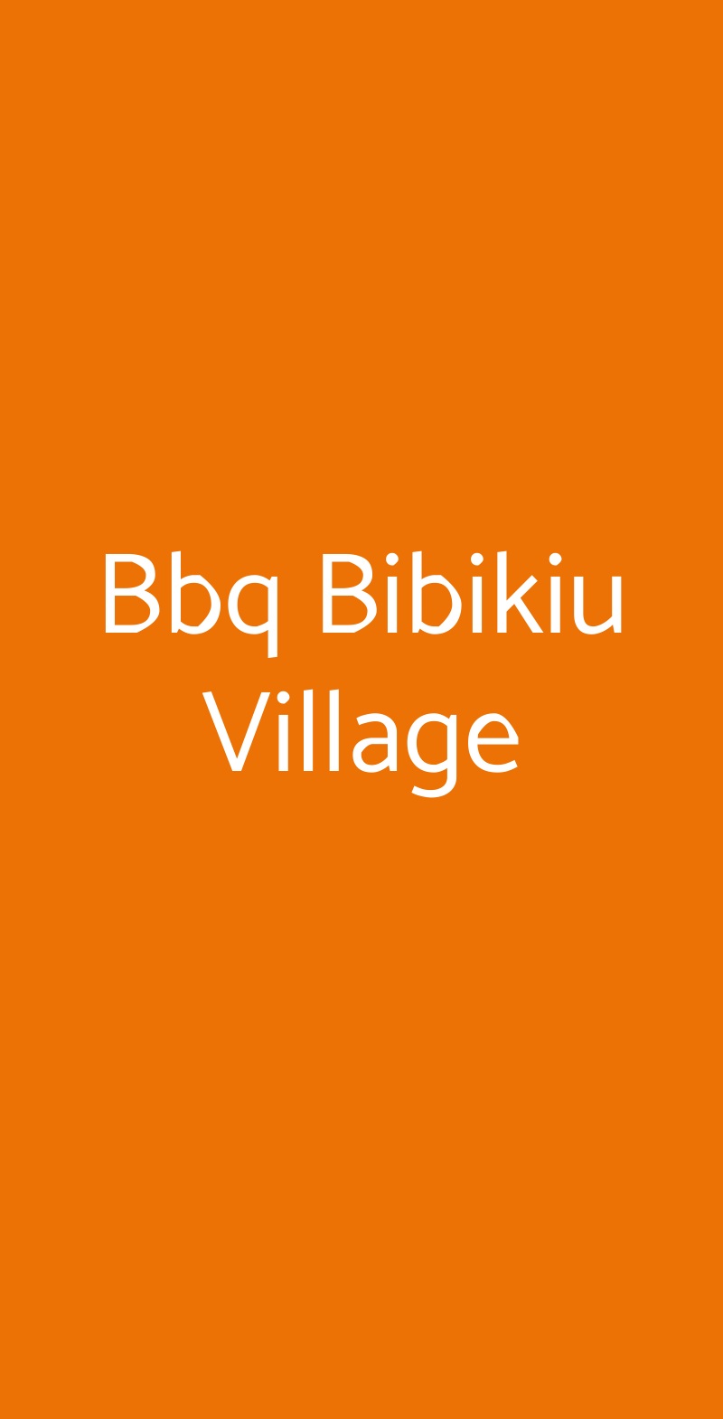 Bbq Bibikiu Village Fiumicino menù 1 pagina