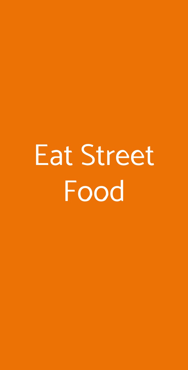 Eat Street Food Roma menù 1 pagina