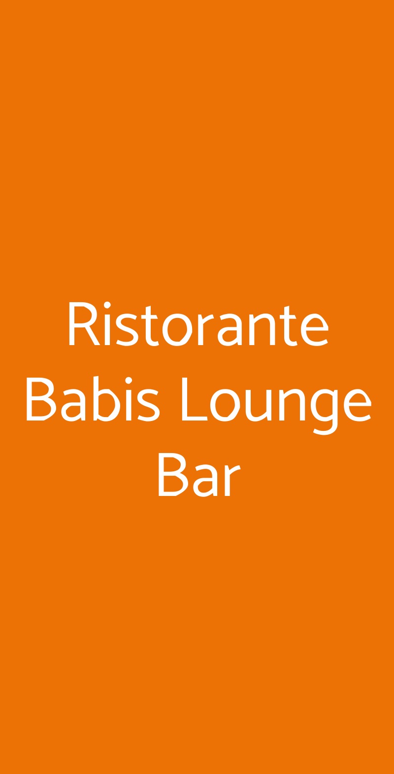 Ristorante Babis Lounge Bar Roma menù 1 pagina