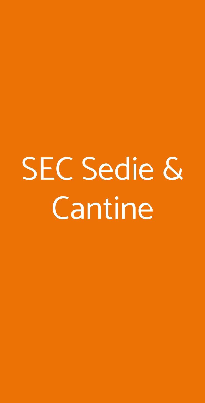 SEC Sedie & Cantine Roma menù 1 pagina