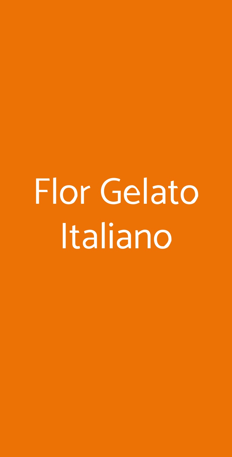 Flor Gelato Italiano Roma menù 1 pagina