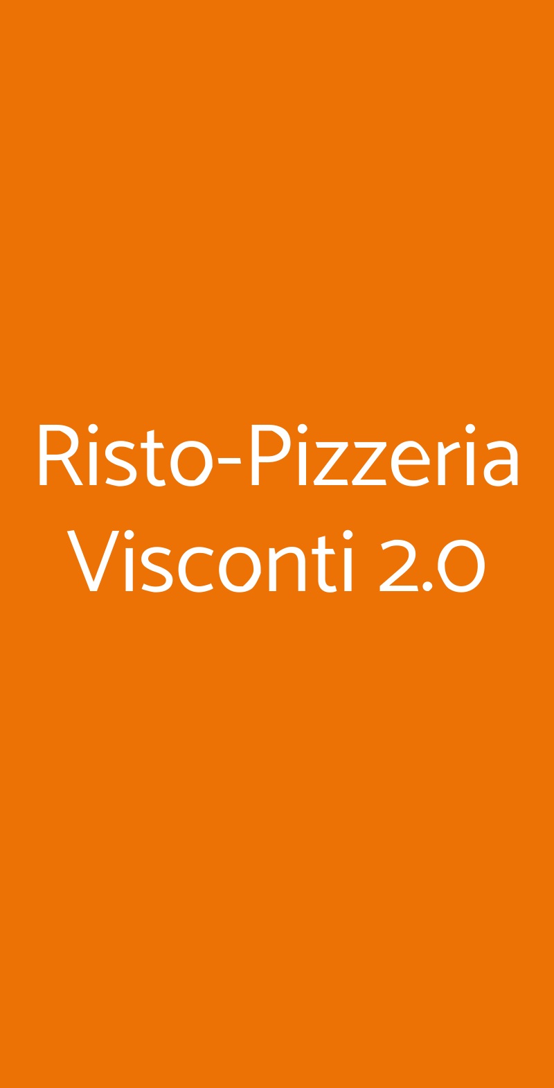 Risto-Pizzeria Visconti 2.0 Roma menù 1 pagina