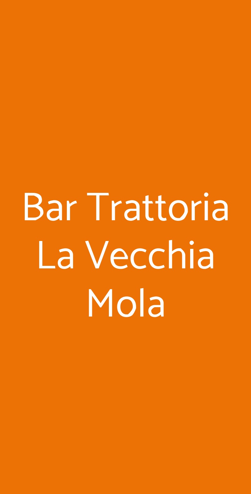 Bar Trattoria La Vecchia Mola Ponzano Romano menù 1 pagina