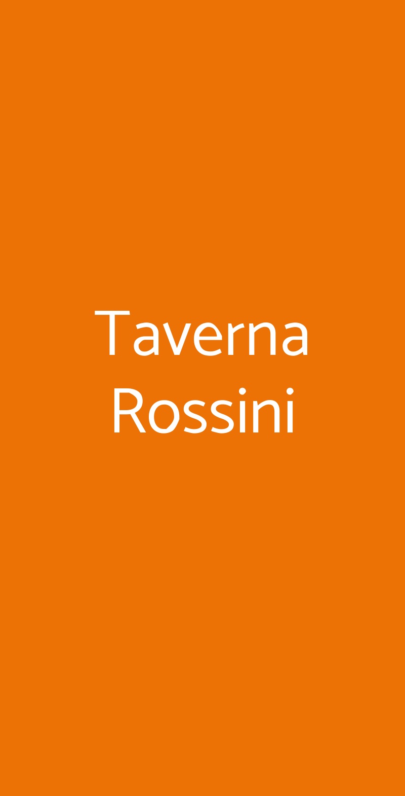 Taverna Rossini Roma menù 1 pagina