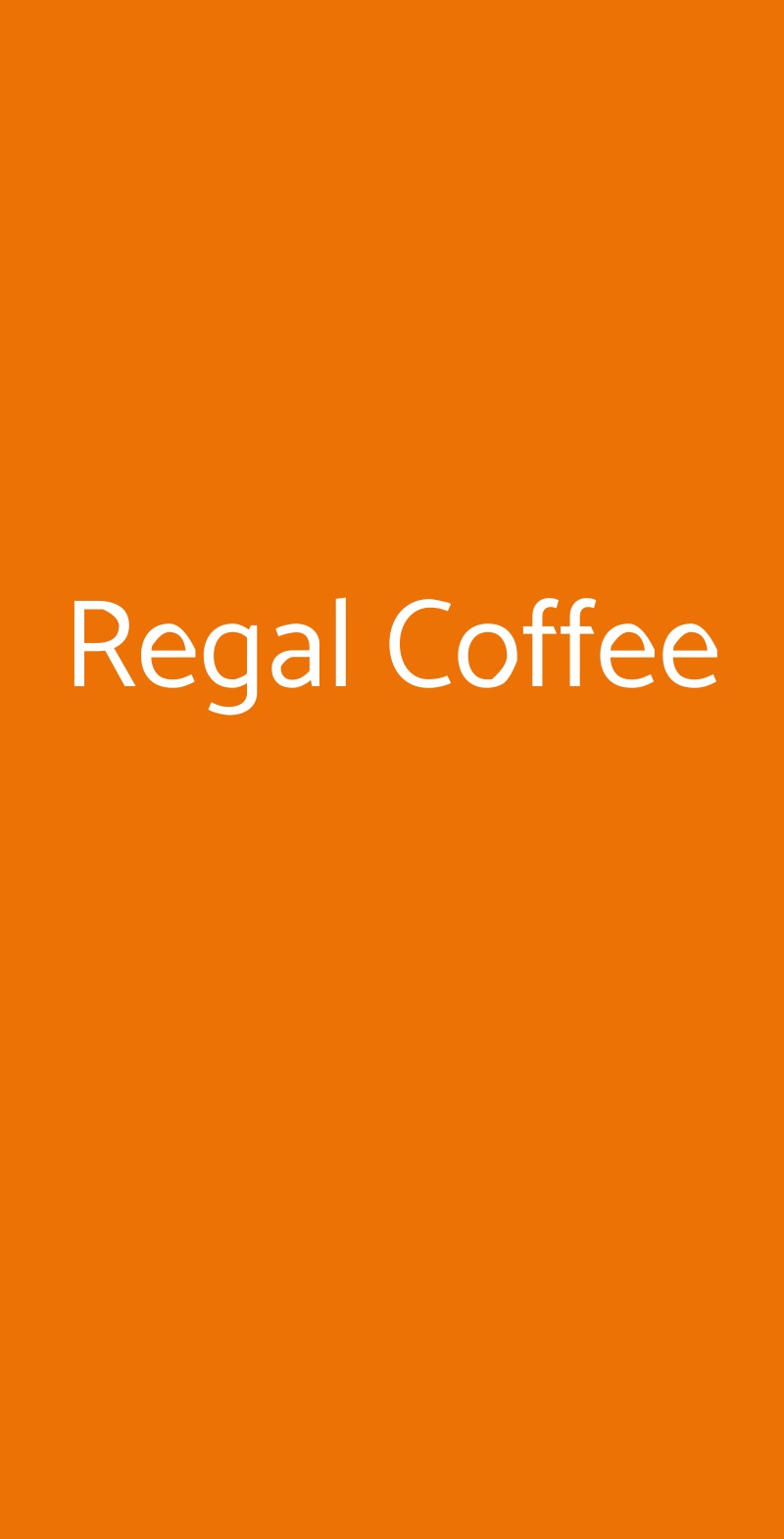 Regal Coffee Roma menù 1 pagina