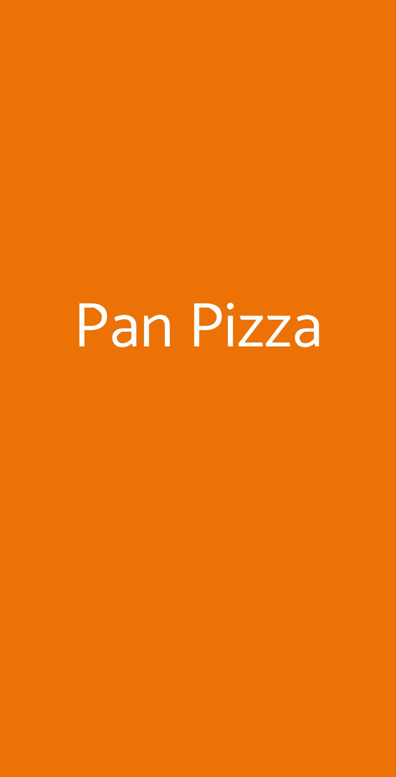 Pan Pizza Roma menù 1 pagina
