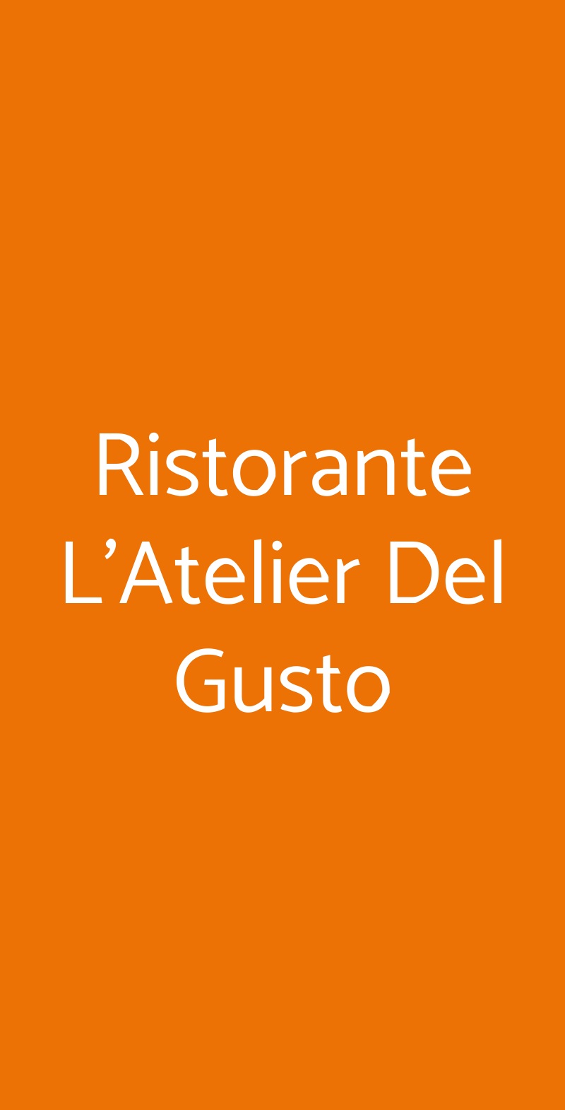 Ristorante L'Atelier Del Gusto Anzio menù 1 pagina