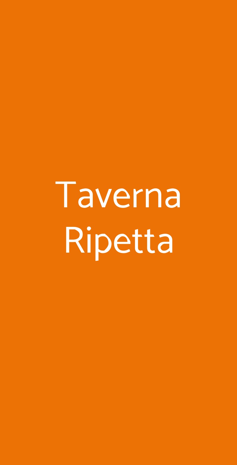 Taverna Ripetta Roma menù 1 pagina