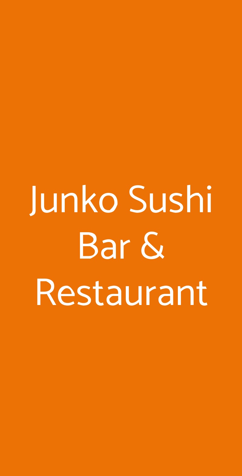 Junko Sushi Bar & Restaurant Roma menù 1 pagina