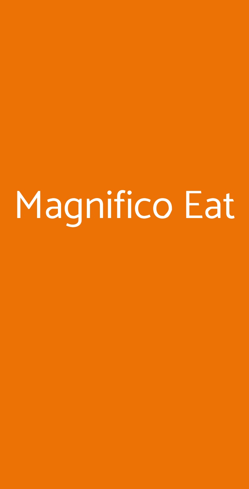 Magnifico Eat Roma menù 1 pagina