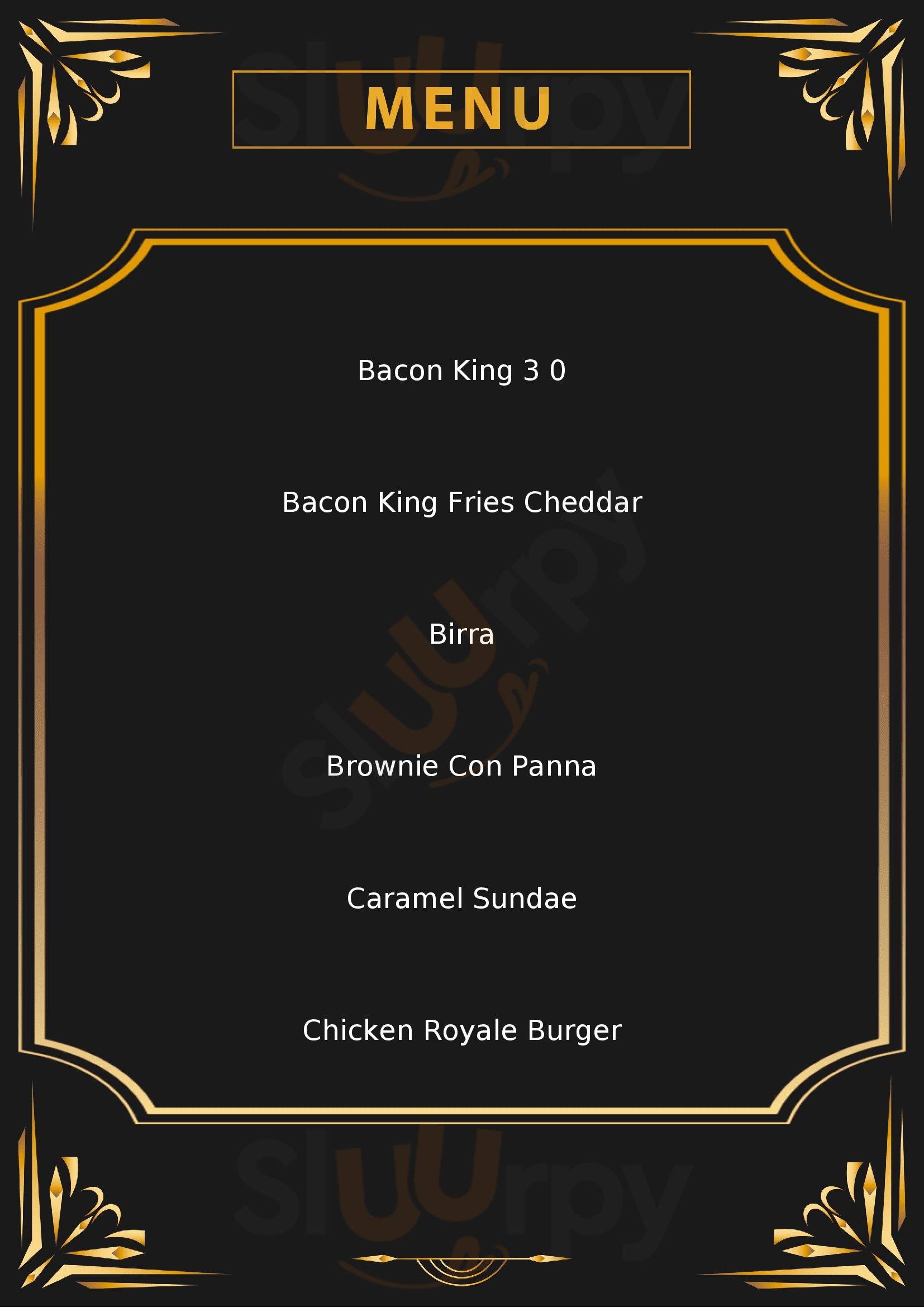 Burger King Fiumicino menù 1 pagina