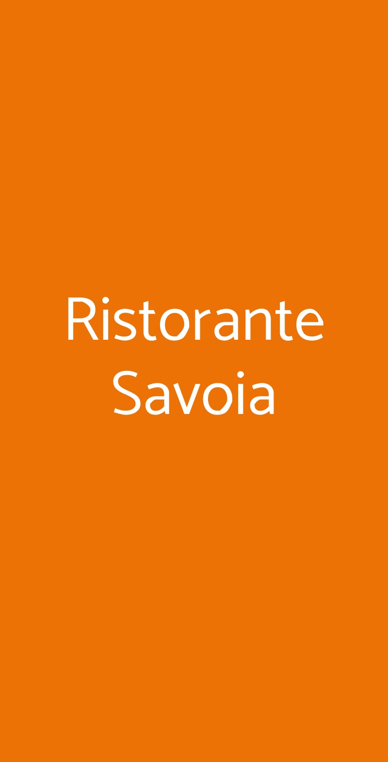Ristorante Savoia Fiuggi menù 1 pagina
