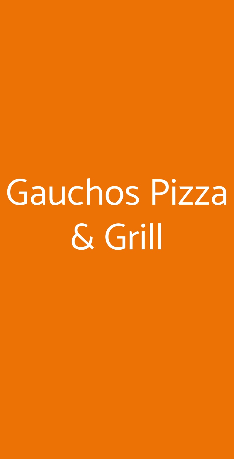 Gauchos Pizza & Grill Roma menù 1 pagina