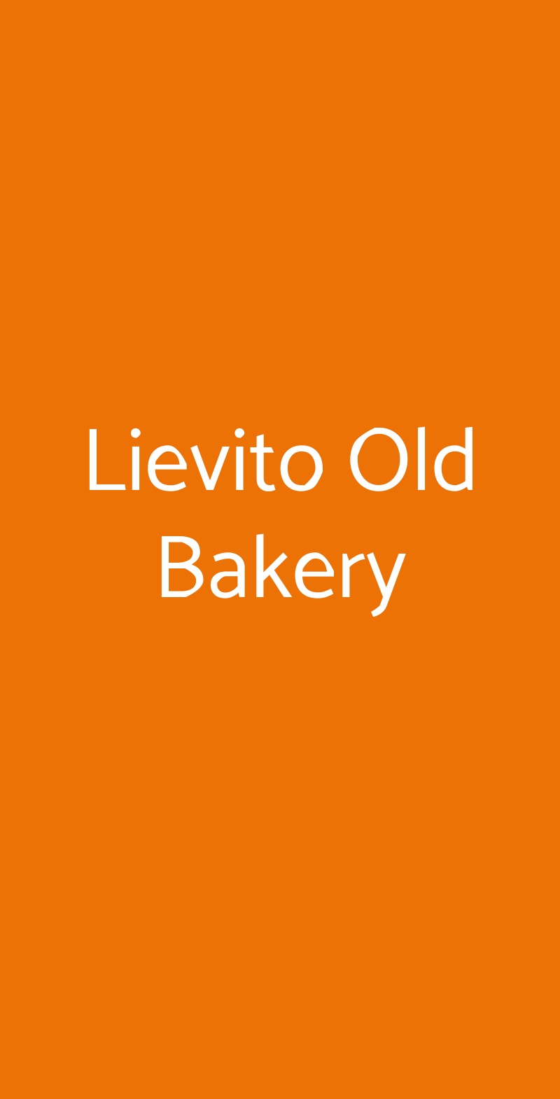 Lievito Old Bakery Roma menù 1 pagina