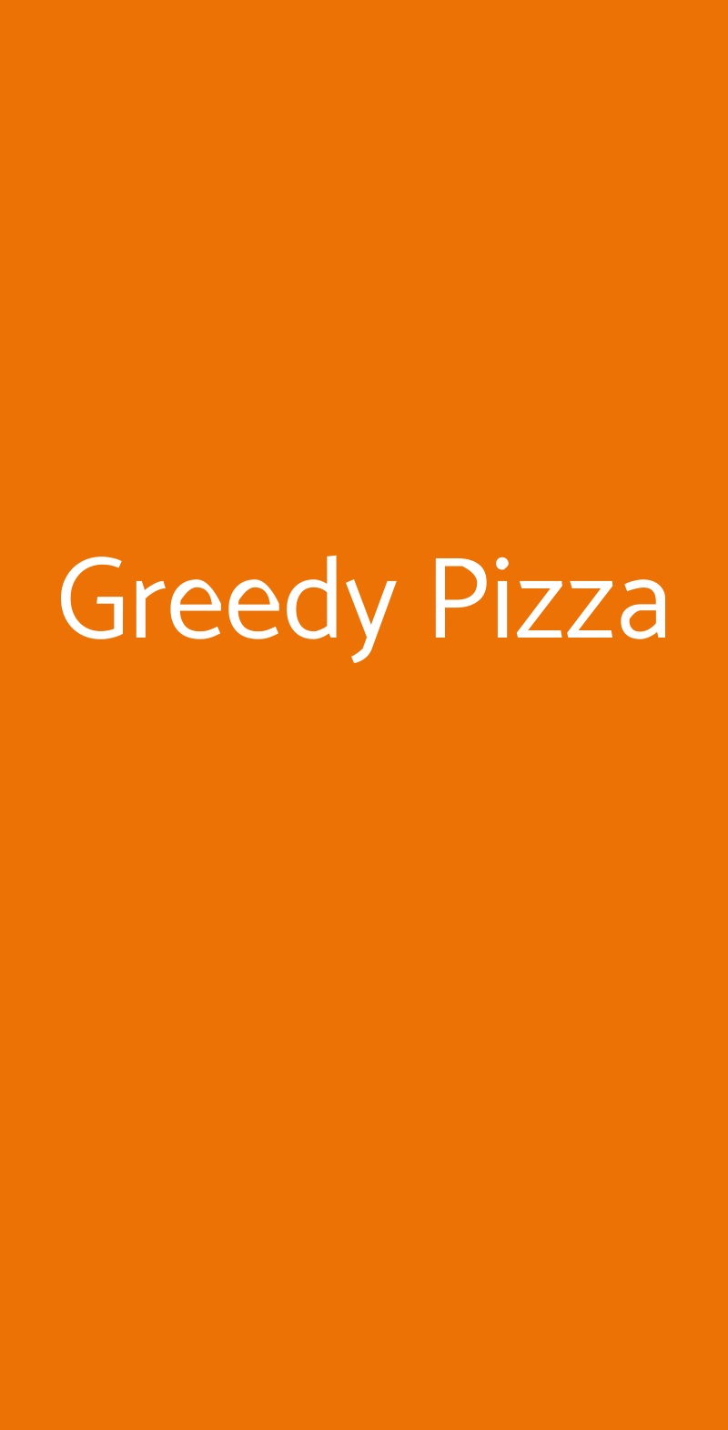 Greedy Pizza Roma menù 1 pagina