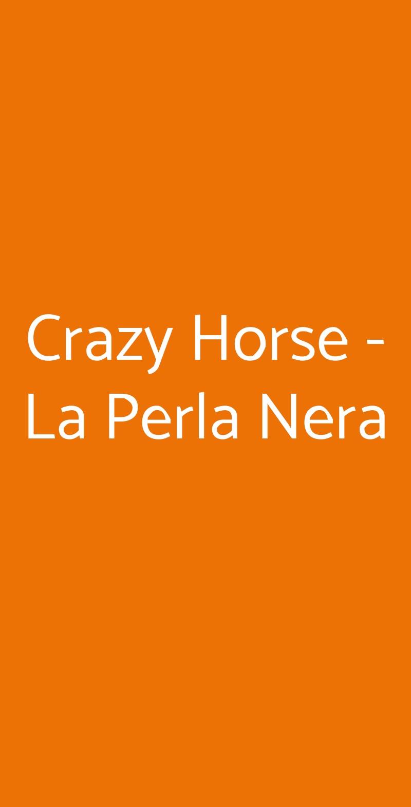 Crazy Horse - La Perla Nera Roma menù 1 pagina