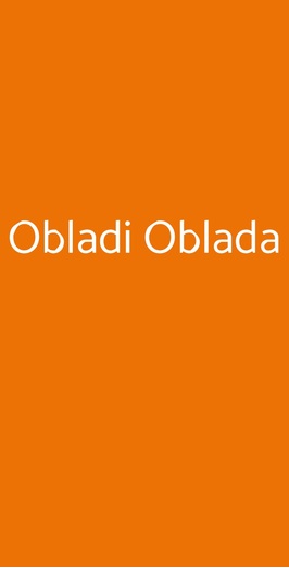 Obladi Oblada