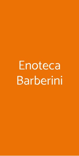 Enoteca Barberini, Roma