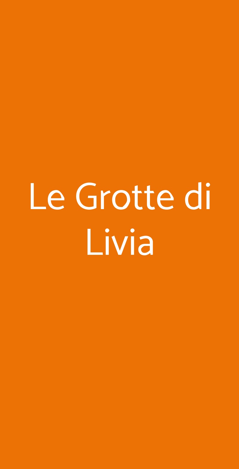 Le Grotte di Livia Roma menù 1 pagina