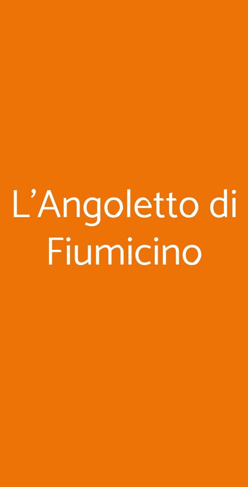 L'Angoletto di Fiumicino Fiumicino menù 1 pagina