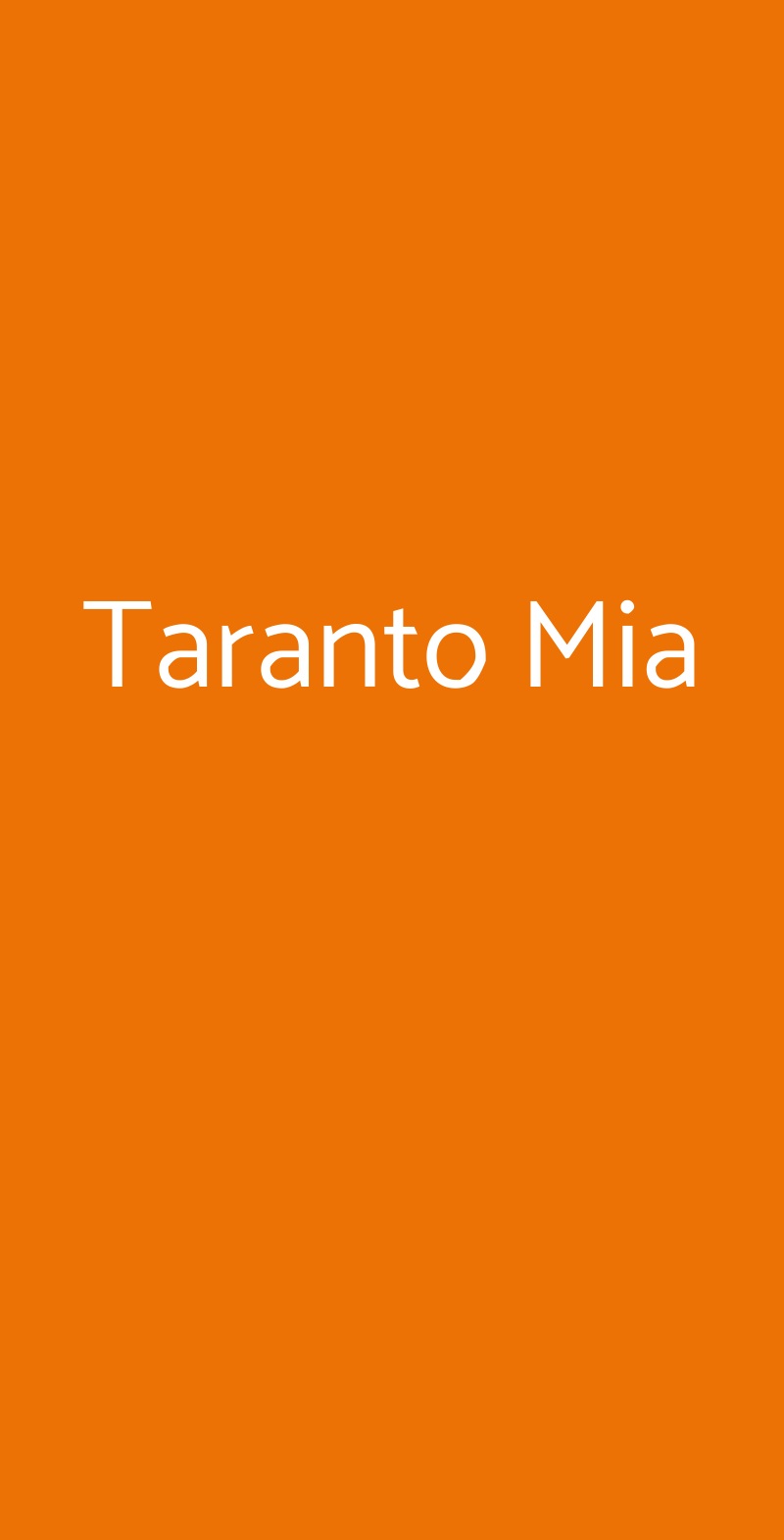 Taranto Mia Roma menù 1 pagina