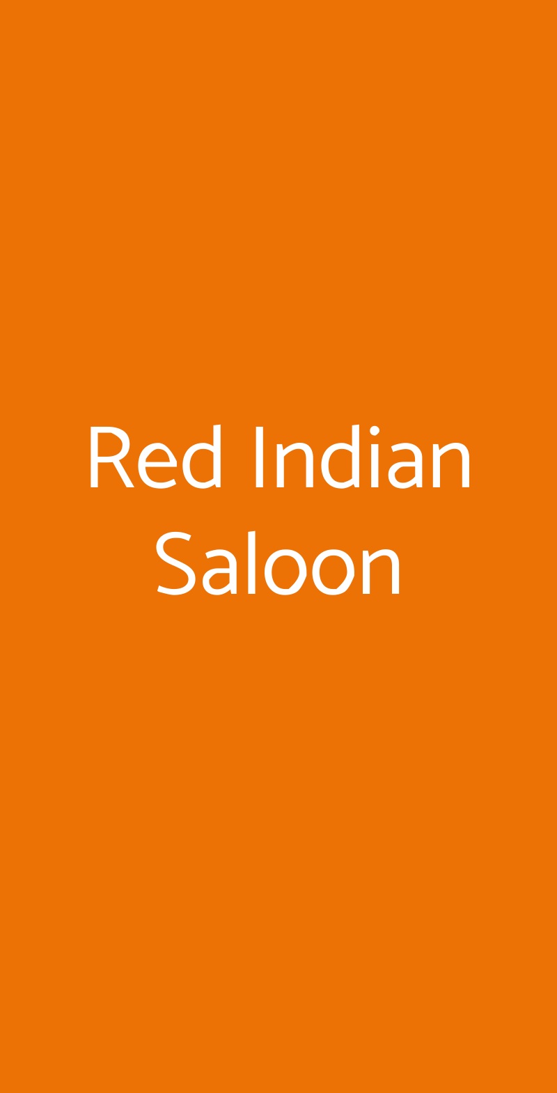 Red Indian Saloon Fiumicino menù 1 pagina