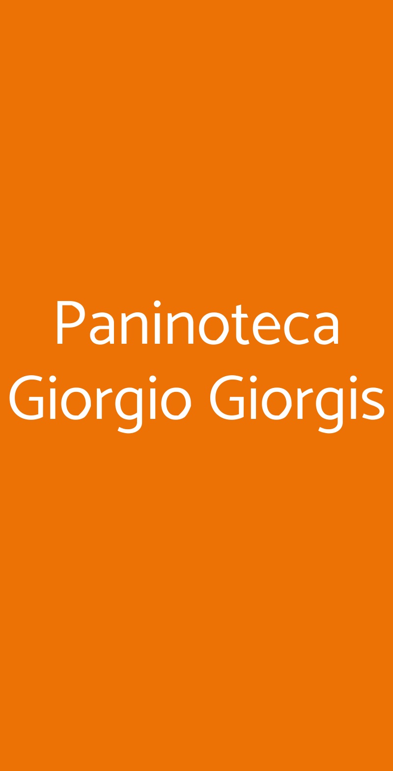 Paninoteca Giorgio Giorgis Fiumicino menù 1 pagina