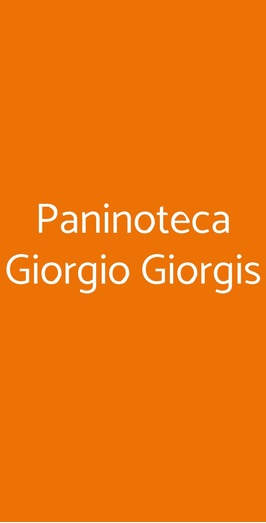Paninoteca Giorgio Giorgis, Fiumicino