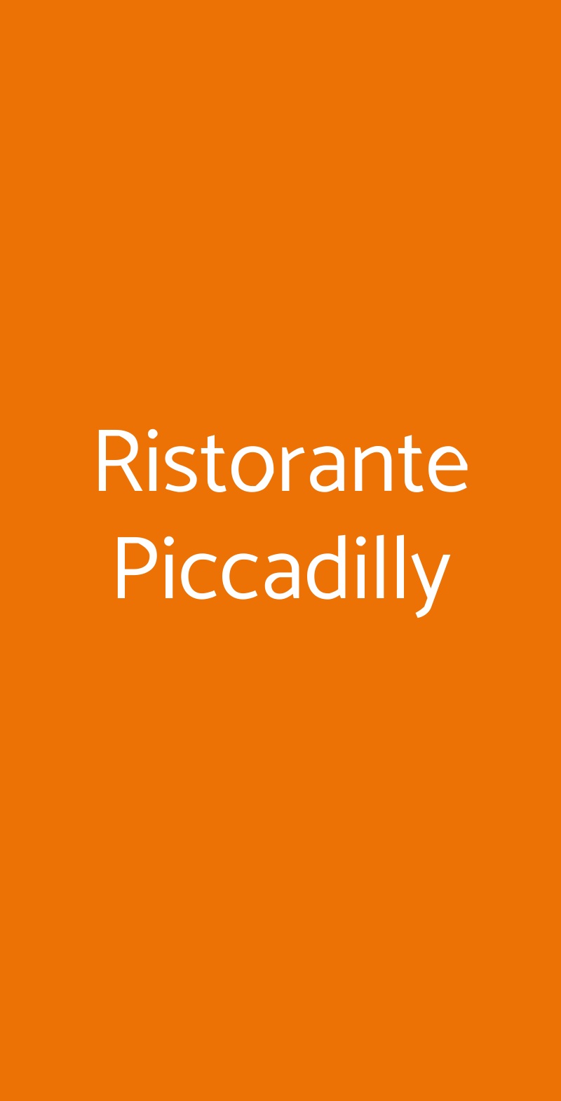 Ristorante Piccadilly Civitavecchia menù 1 pagina