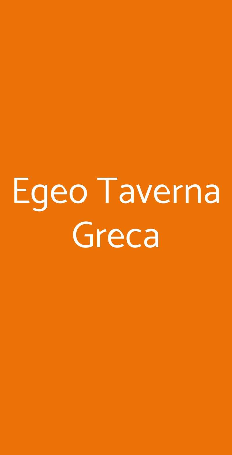 Egeo Taverna Greca Roma menù 1 pagina