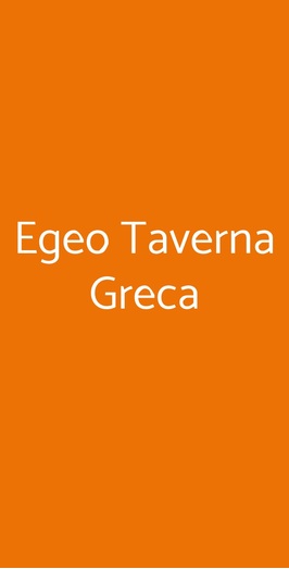 Egeo Taverna Greca, Roma