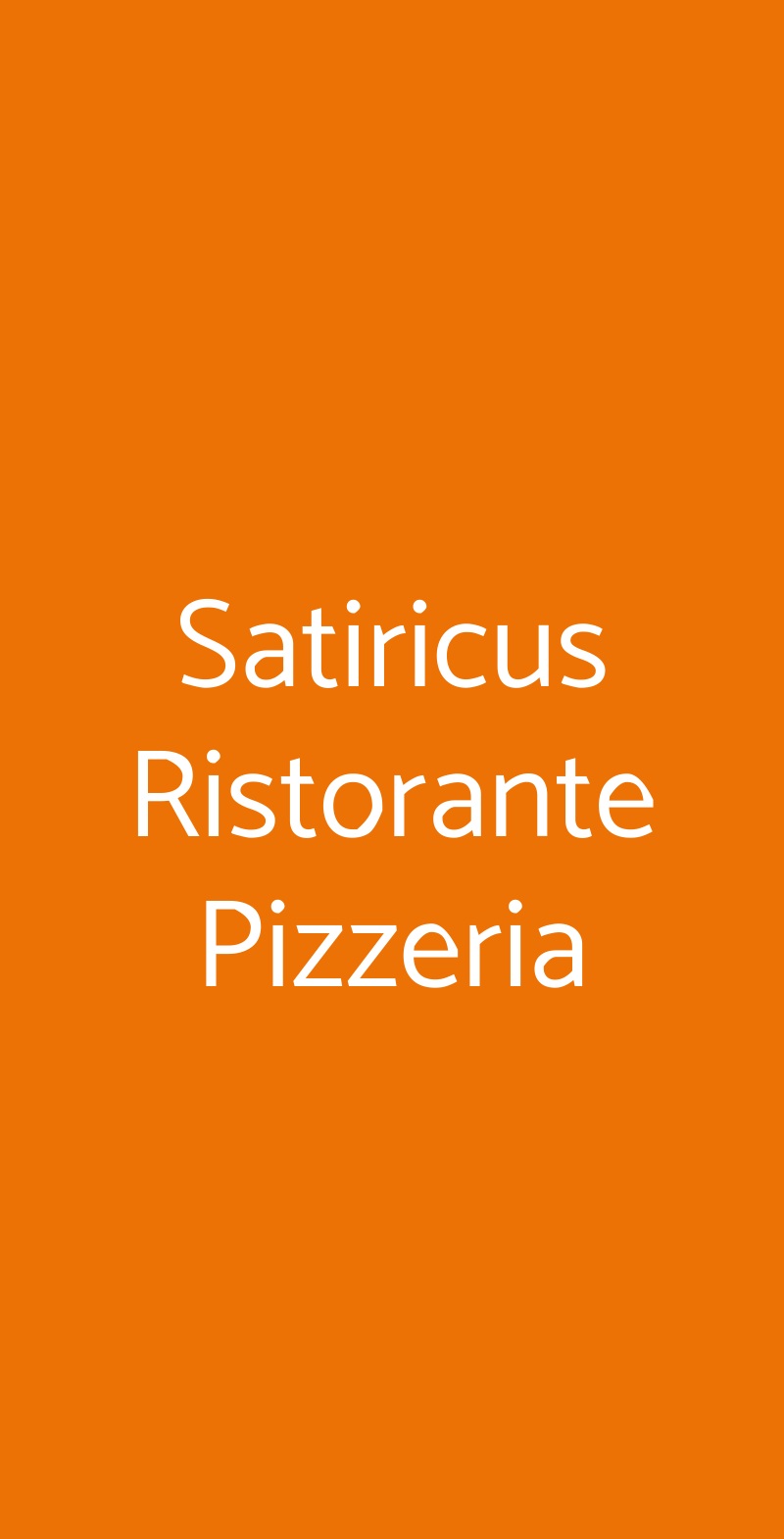 Satiricus Ristorante Pizzeria Roma menù 1 pagina