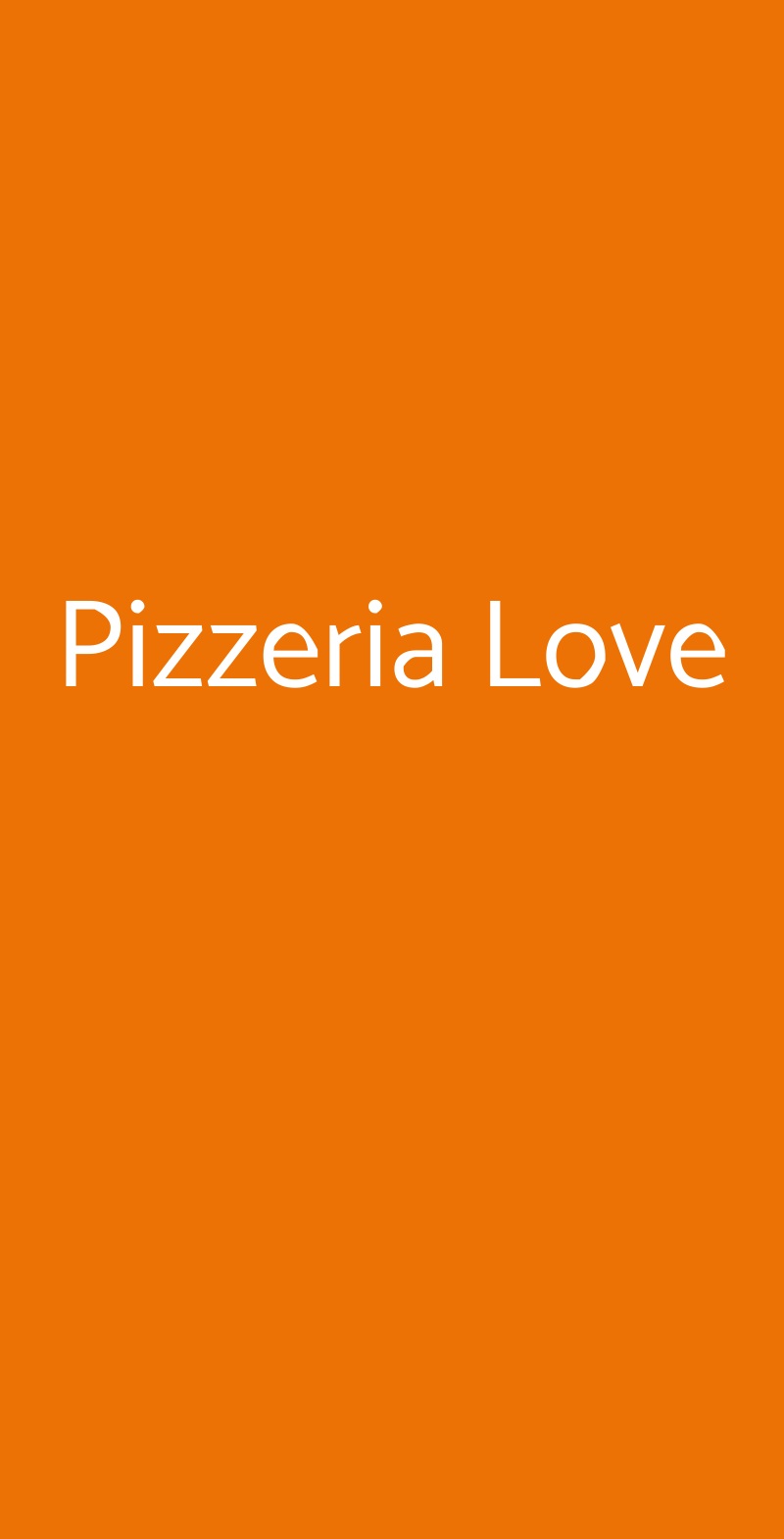 Pizzeria Love Fiumicino menù 1 pagina