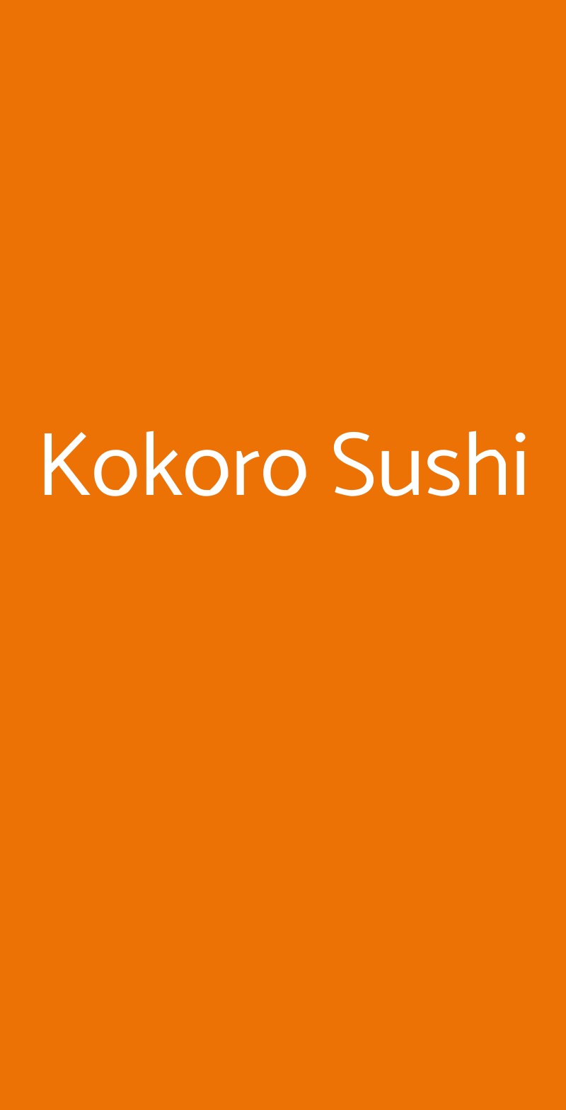 Kokoro Sushi Roma menù 1 pagina