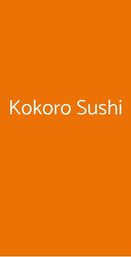 Kokoro Sushi, Roma
