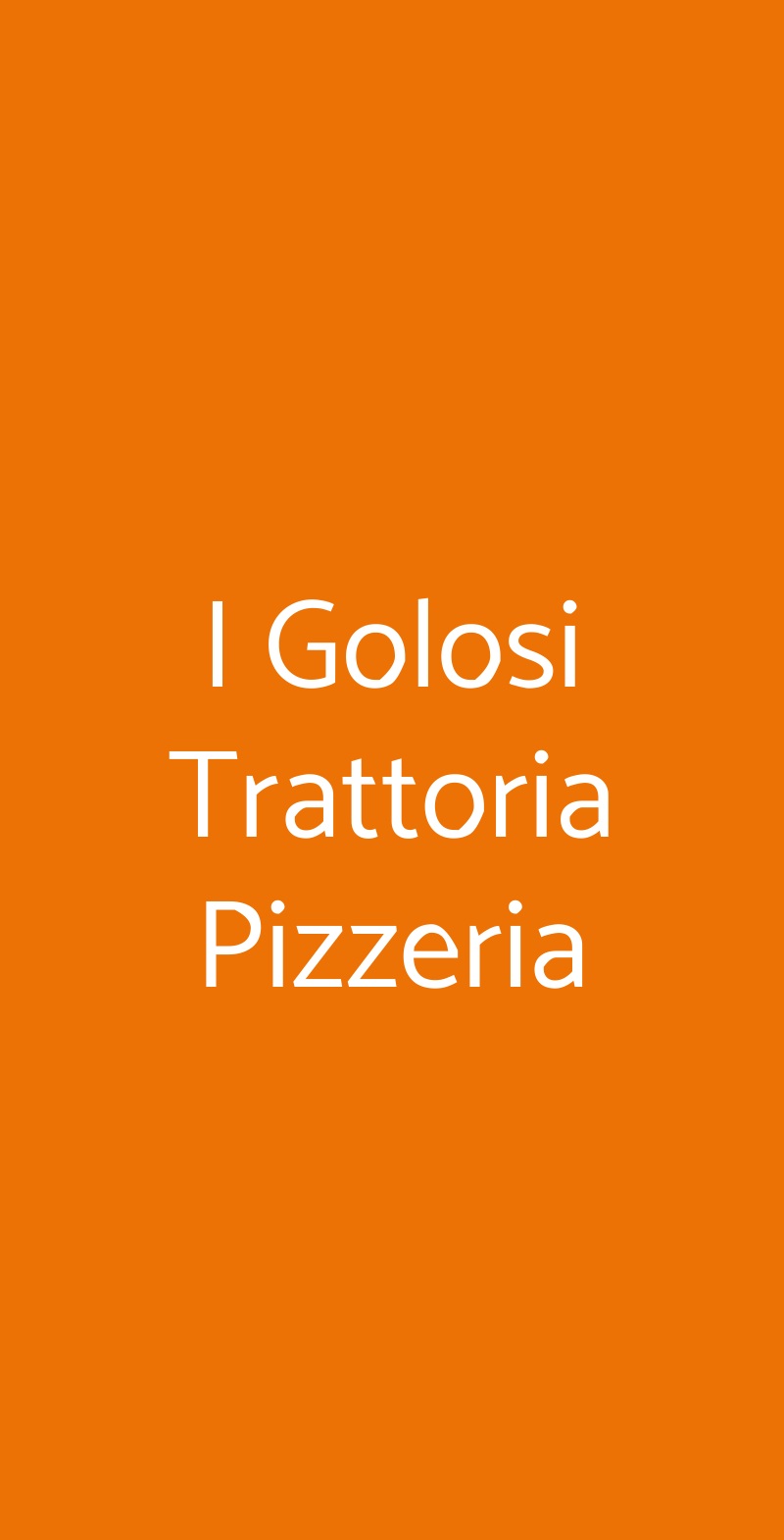 I Golosi Trattoria Pizzeria Frascati menù 1 pagina
