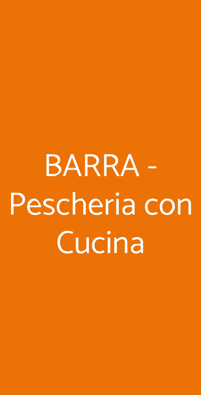 BARRA - Pescheria con Cucina Monterotondo menù 1 pagina