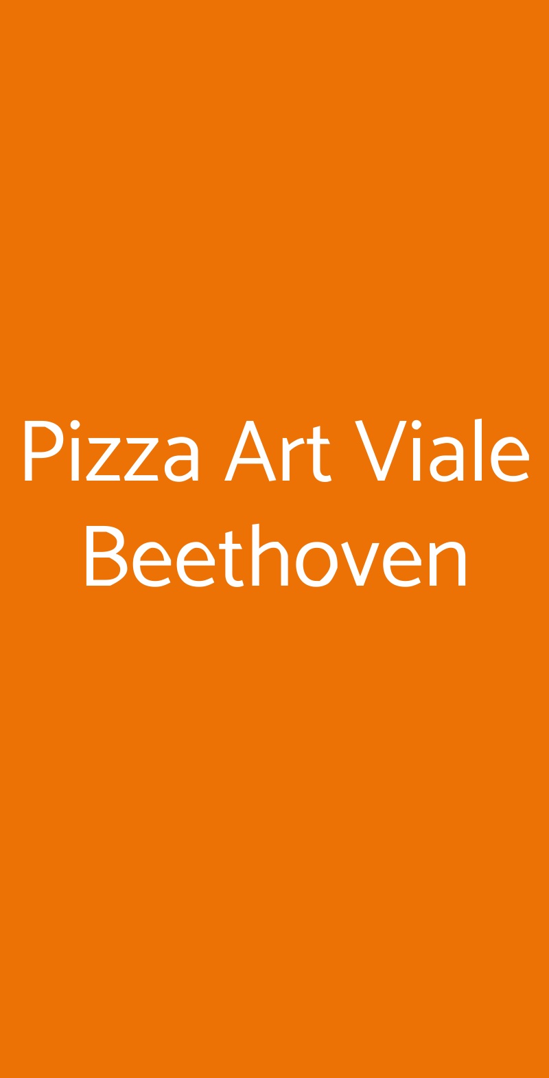 Pizza Art Viale Beethoven Roma menù 1 pagina