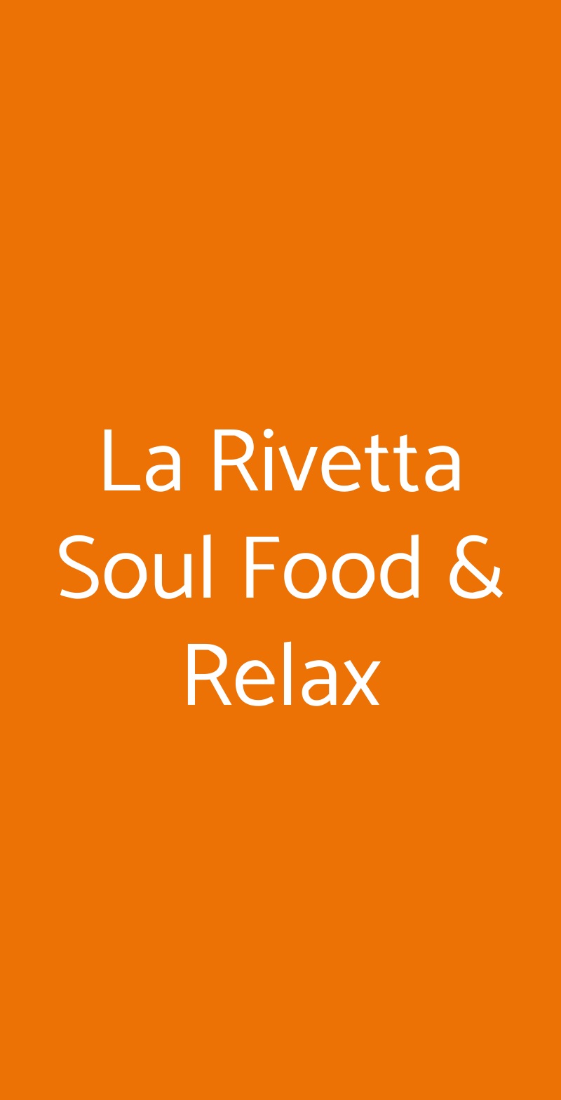 La Rivetta Soul Food & Relax Fiumicino menù 1 pagina