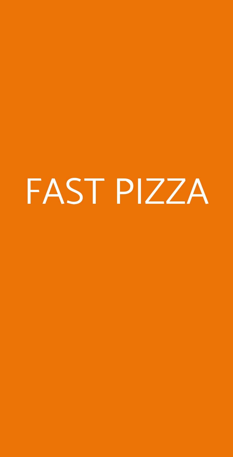 FAST PIZZA Torino menù 1 pagina