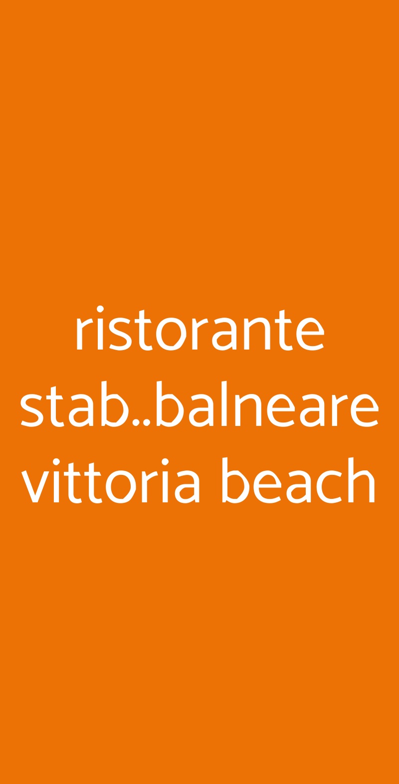 ristorante stab..balneare vittoria beach Fiumicino menù 1 pagina