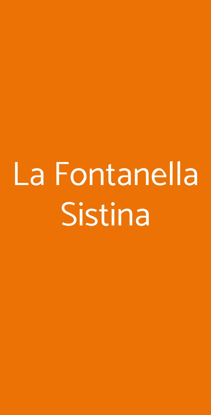 La Fontanella Sistina Roma menù 1 pagina