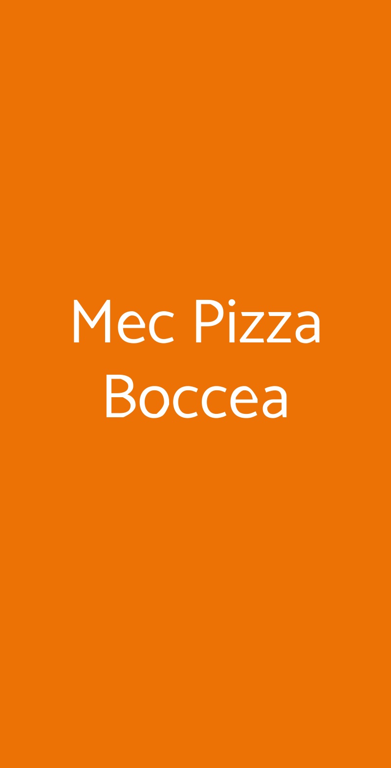 Mec Pizza Boccea Roma menù 1 pagina