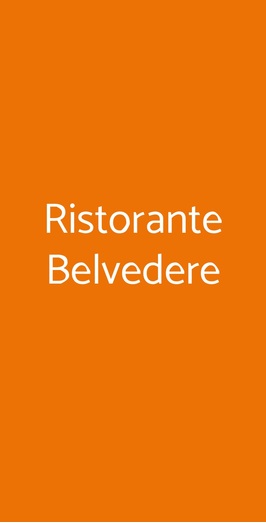 Ristorante Belvedere, Subiaco