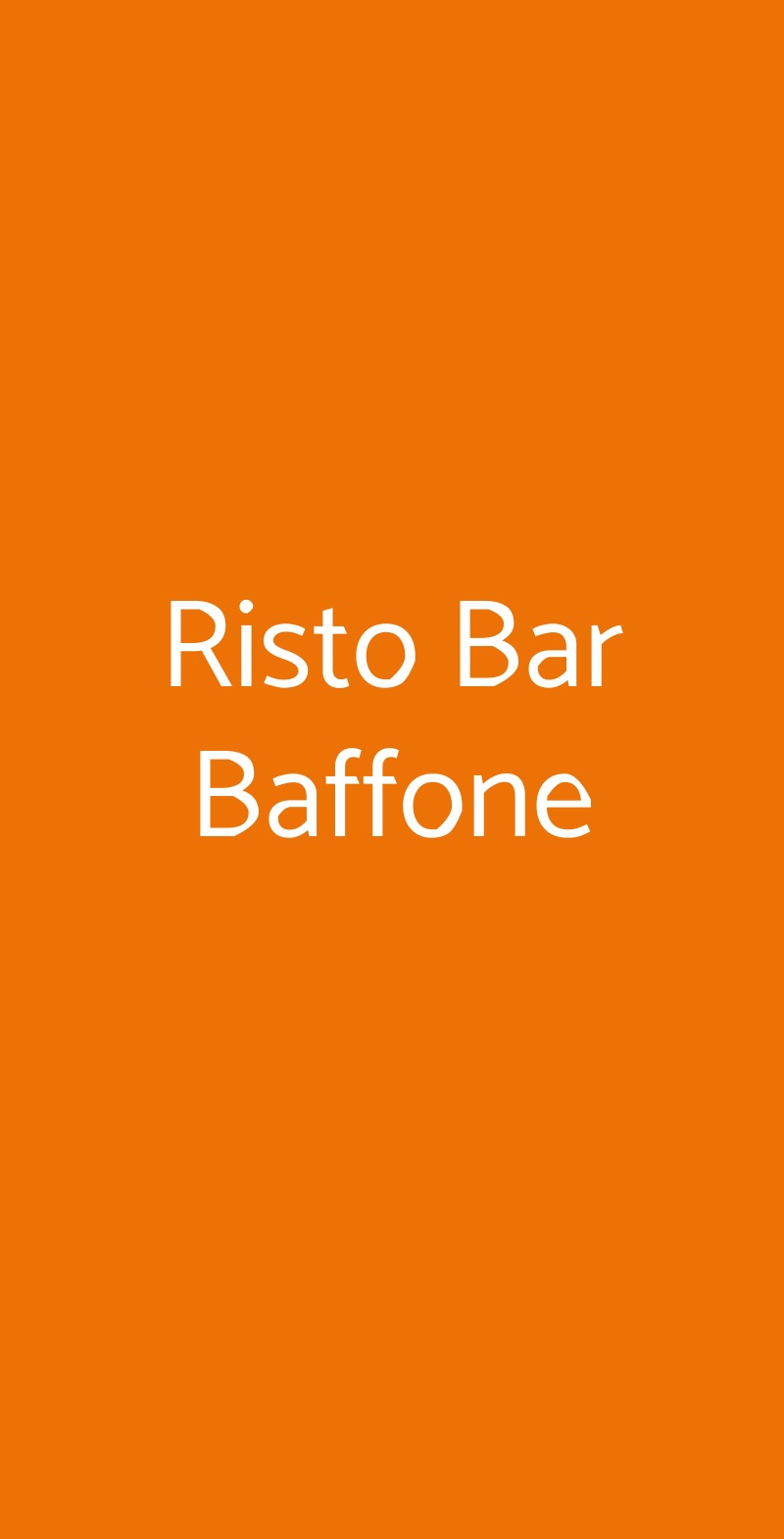 Risto Bar Baffone Roma menù 1 pagina