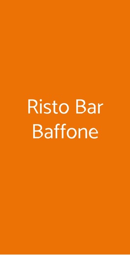 Risto Bar Baffone, Roma