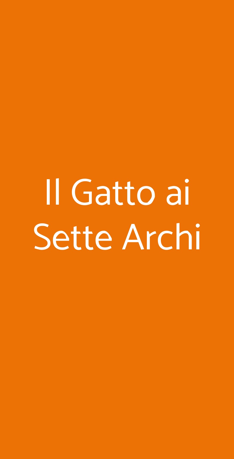 Il Gatto ai Sette Archi Monterotondo menù 1 pagina