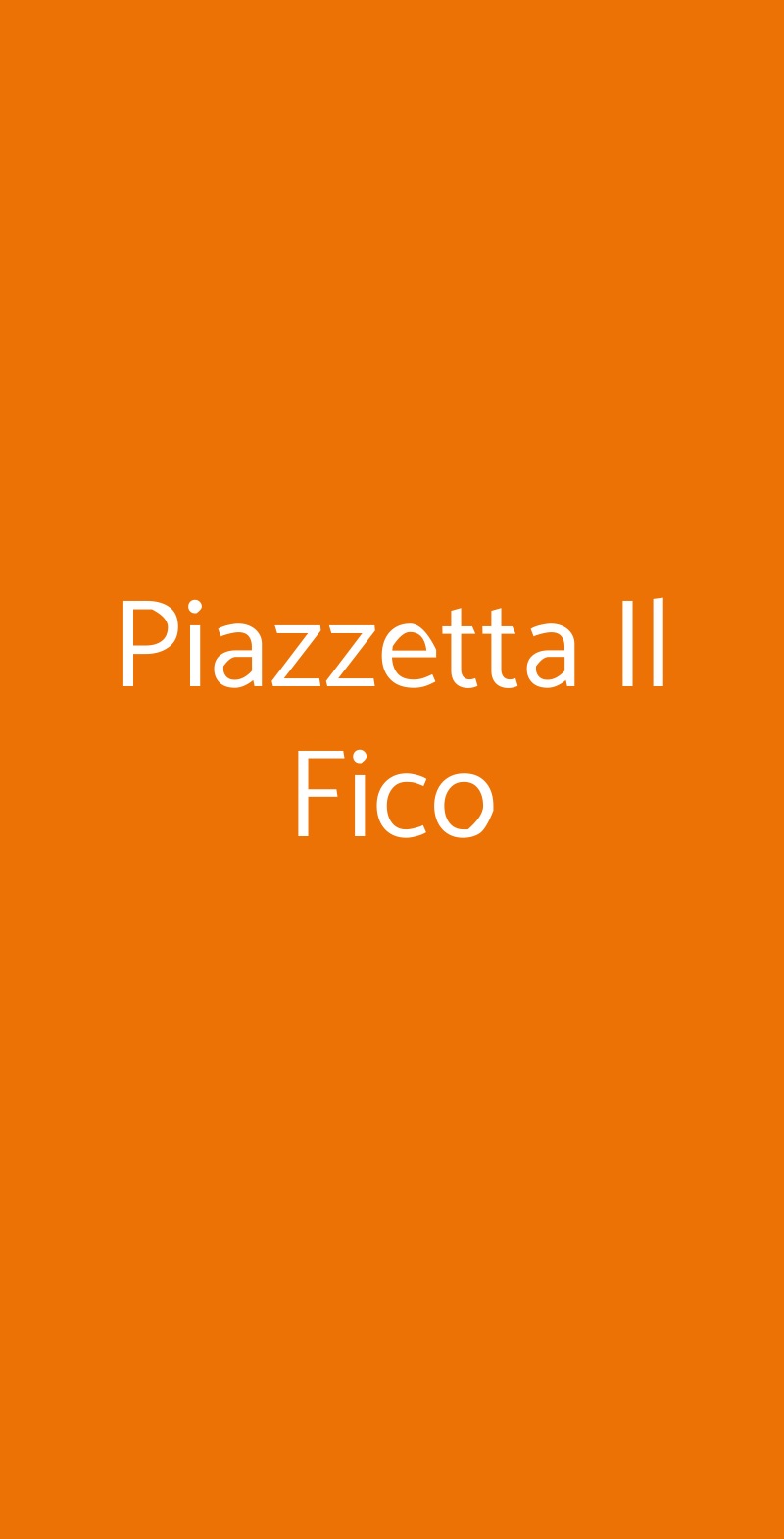 Piazzetta Il Fico Roma menù 1 pagina